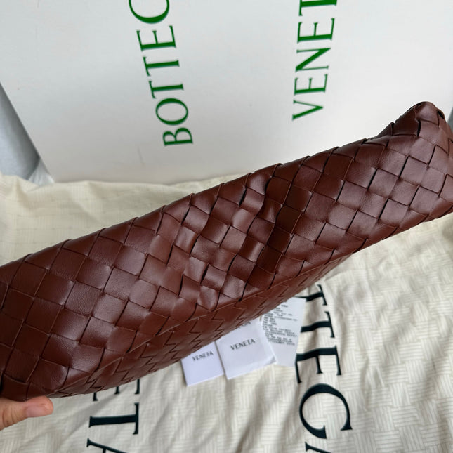 Bottega Veneta Hop Hobo Medium Leather Brick Red 46cm