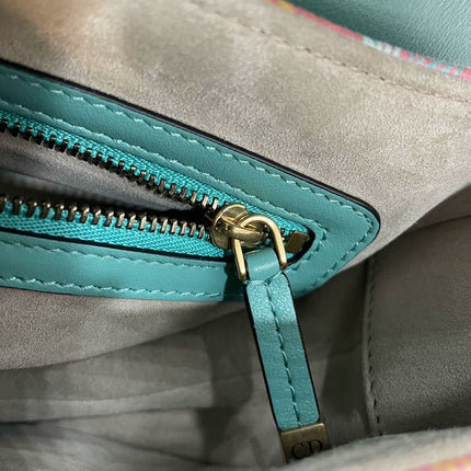 Sold Dior In Lights Saddle Medium Multicolor Beads and Calfskin Leather Shoulder Bag