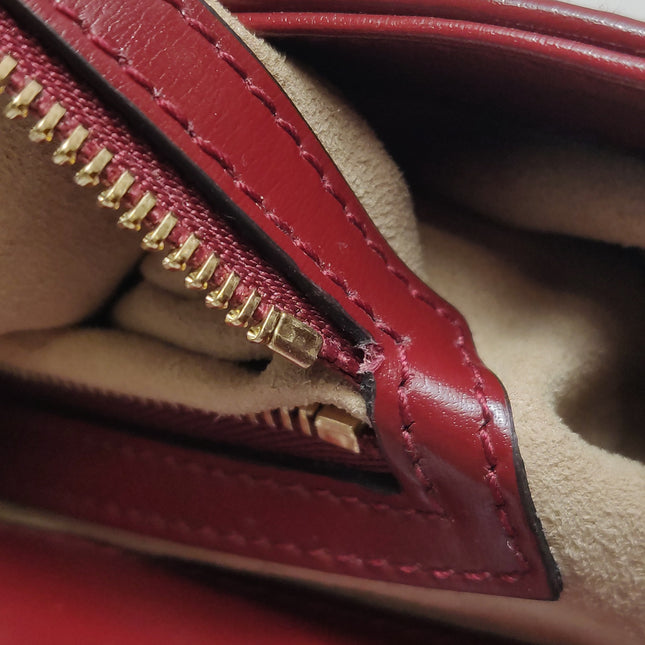 Gucci Jackie 1961 Red Burgundy Leather Bag Small Shoulder Bag