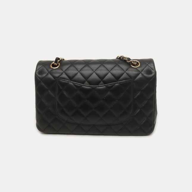Chanel Timeless Classic Flap Medium Black Lambskin Leather Gold Hardware, 2015-16