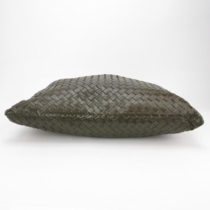 Bottega Veneta Hop Large Leather Dark Olive Green Hobo Bag