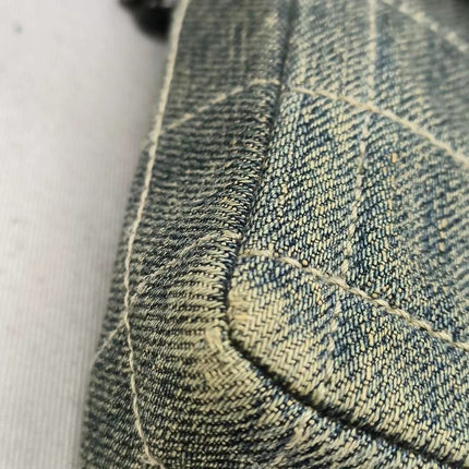 Sold Vintage Chanel East West Denim Shoulder Bag