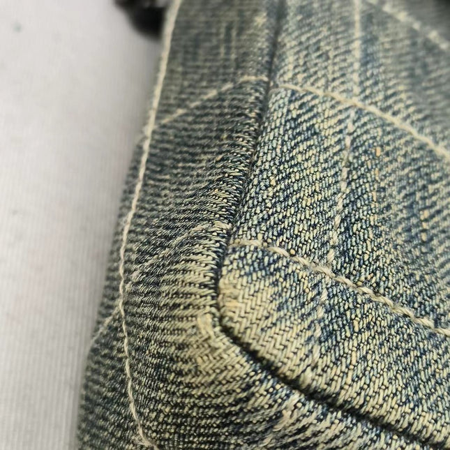 Sold Vintage Chanel East West Denim Shoulder Bag