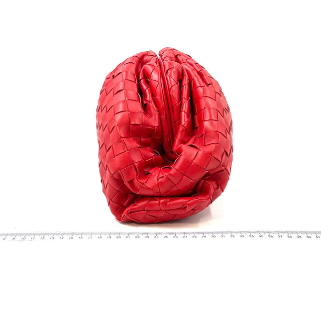 Sold Bottega Veneta Pouch Large Intrecciato Leather Clutch Red