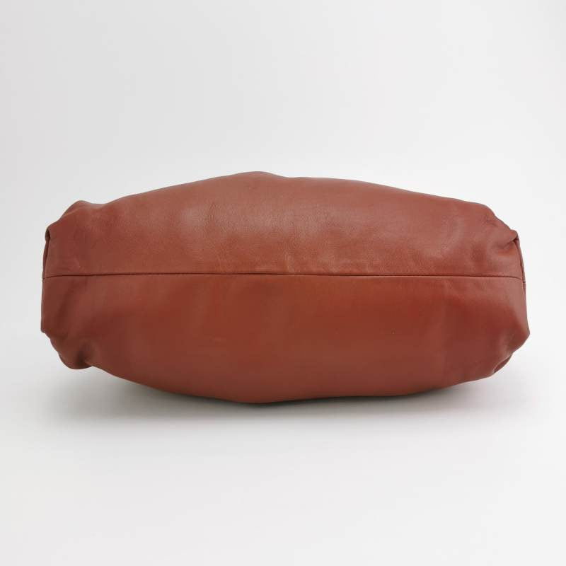 Bottega Veneta Pouch Calfskin Leather Brick Red Large