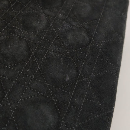 Lady Dior Vintage Medium Black Suede Leather Gold Hardware 1997