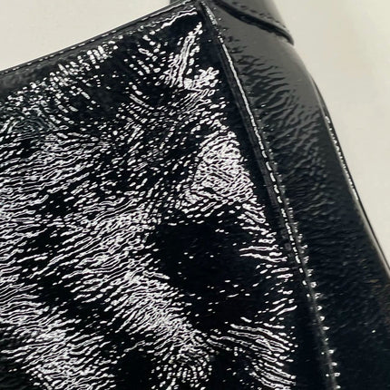 Gucci Jackie 1961 Small Black Patent Leather Shoulder Bag S24