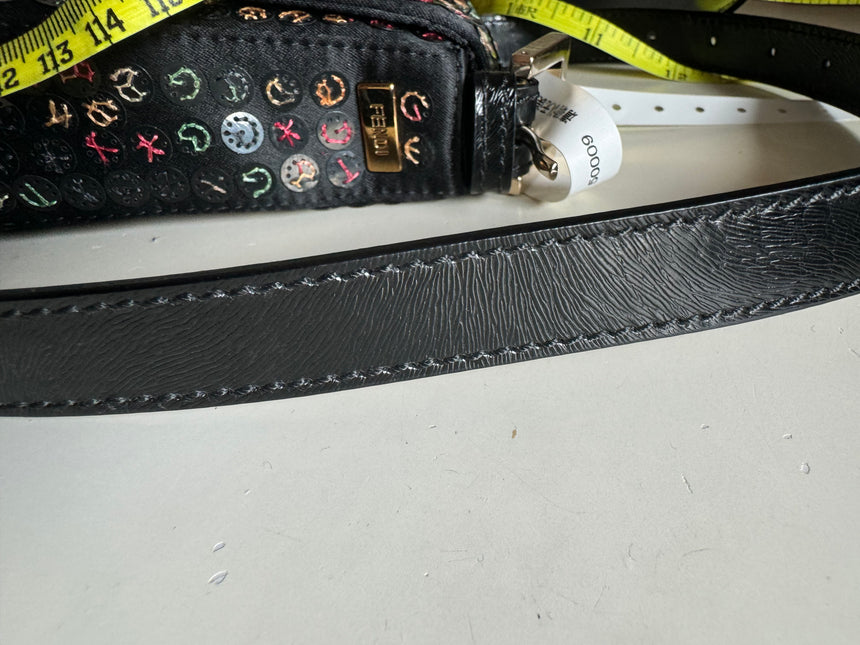 Fendi Baguette Multicolor Button Embroidered Leather Shoulder bag