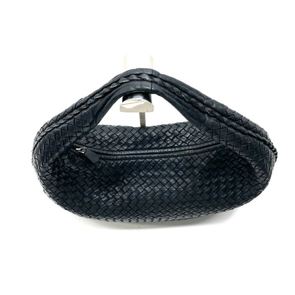 Sold Bottega Veneta Intrecciato Hobo Bag Medium Black Lambskin leather 45cm