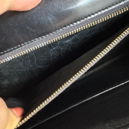 Vintage Burgundy Crocodile Leather Gold-tone Hardware Clutch Shoulder Bag