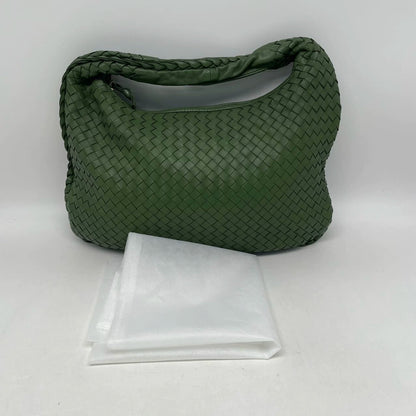 Bottega Veneta Veneta Hobo Dark Green Lambskin Leather 40cm