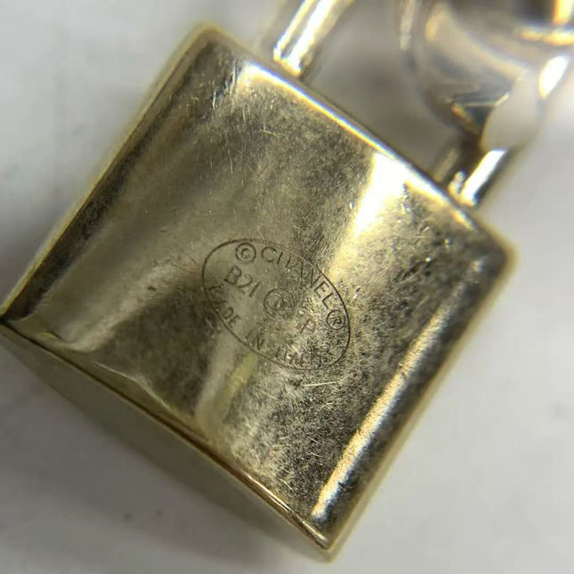 Chanel Padlock Gold-tone Earrings