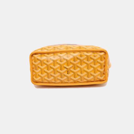 Goyard Anjou Mini Tote Yellow French Bulldog Reversible Leather