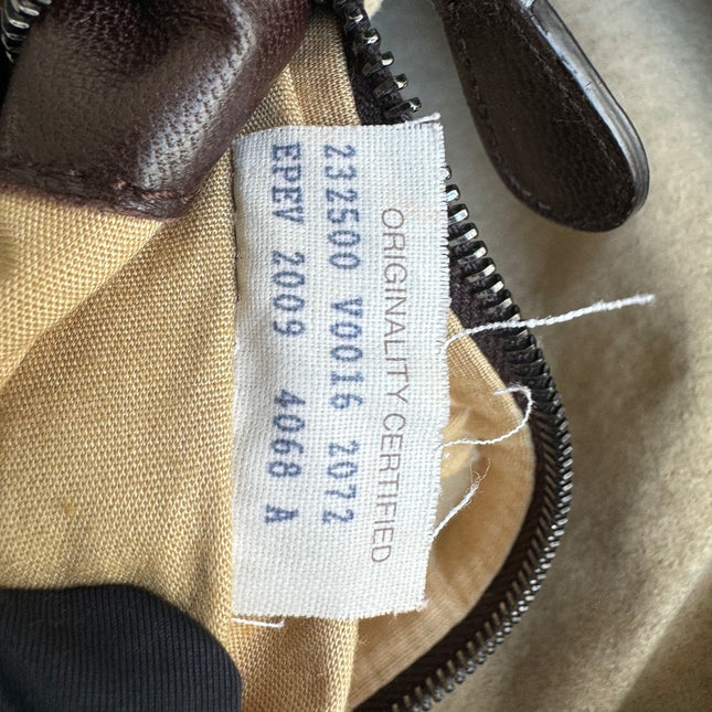 Sold Bottega Veneta Belly Hobo Intreccio Lambskin Leather Dark Chocolate Brown Large 50cm
