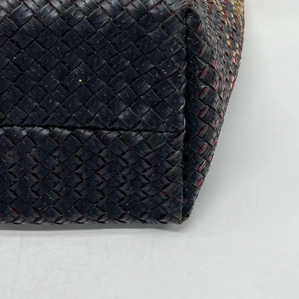 Bottega Veneta Cabat Large Intreccio Black and Transparent Leather and PVC Tote Bag