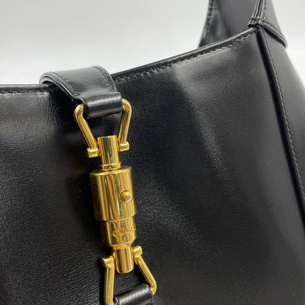 Sold Gucci Jackie 1961 Black Leather Bag with Adjustable Strap
