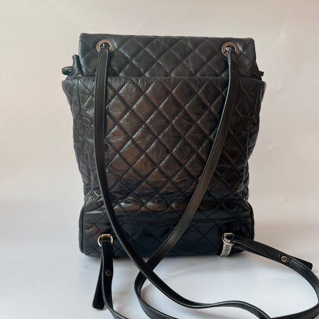Chanel Duma Quilted Mountain Backpack Lambskin Leather Black Silver Hardware, 2015-2016