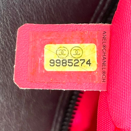 Chanel Cambon Multi-pocket Ligne Reporter Bag Medium Black Calfskin Leather