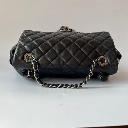 Chanel Duma Quilted Mountain Backpack Lambskin Leather Black Silver Hardware, 2015-2016