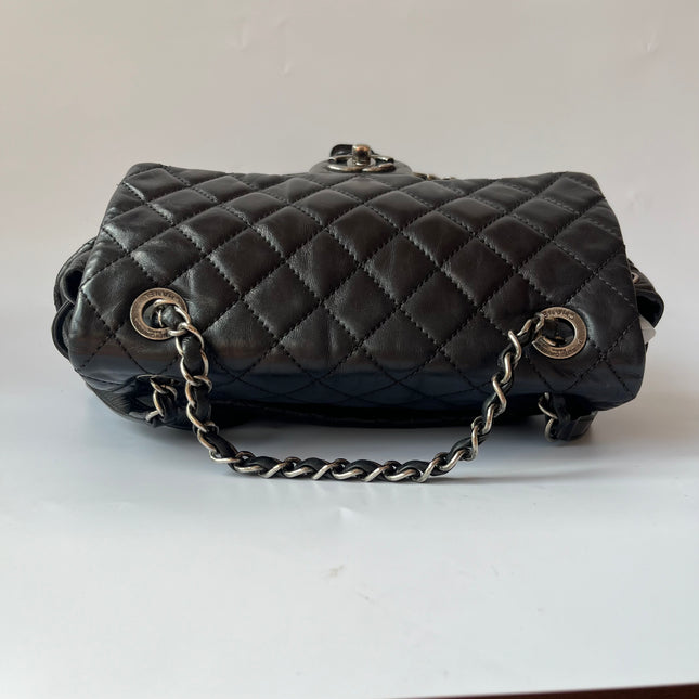 Chanel Duma Quilted Mountain Backpack Lambskin Leather Black Silver Hardware, 2015-2016