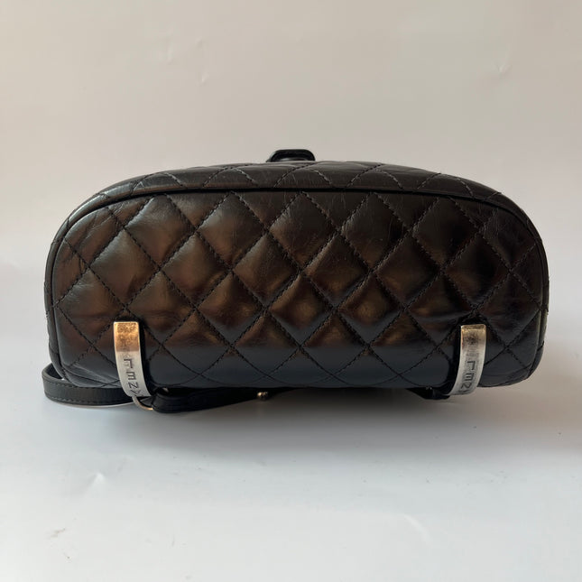 Chanel Duma Quilted Mountain Backpack Lambskin Leather Black Silver Hardware, 2015-2016