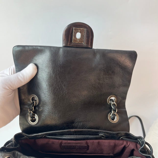 Chanel Duma Quilted Mountain Backpack Lambskin Leather Black Silver Hardware, 2015-2016