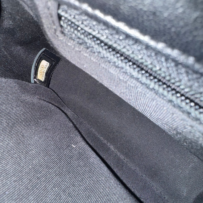 Chanel Timeless Classic Flap Lambskin Plexiglass Quilted Medium Cuba Color Flap Black with Multicolor Trim