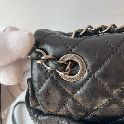 Chanel Duma Quilted Mountain Backpack Lambskin Leather Black Silver Hardware, 2015-2016