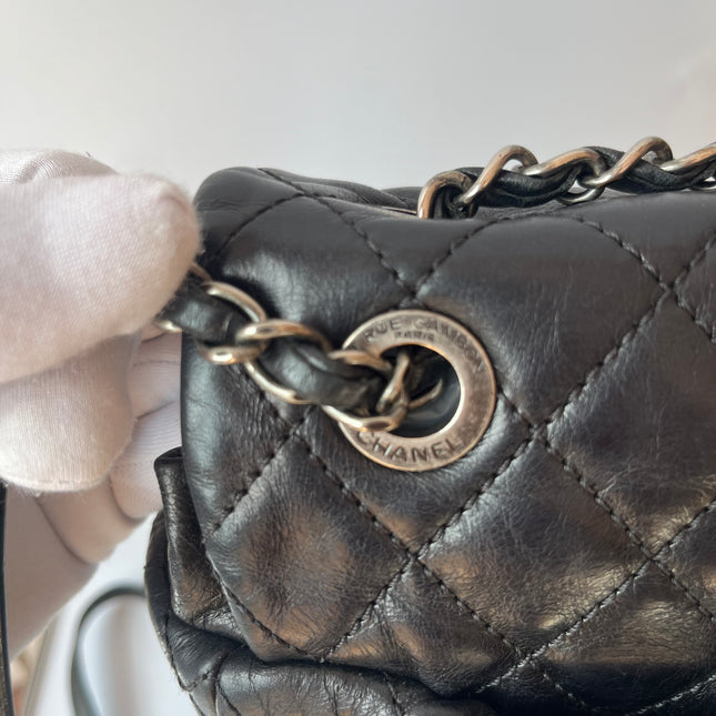 Chanel Duma Quilted Mountain Backpack Lambskin Leather Black Silver Hardware, 2015-2016