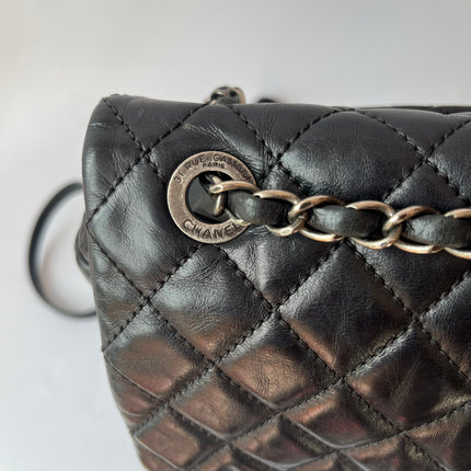 Chanel Duma Quilted Mountain Backpack Lambskin Leather Black Silver Hardware, 2015-2016