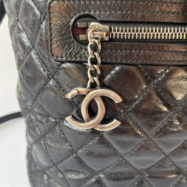 Chanel Duma Quilted Mountain Backpack Lambskin Leather Black Silver Hardware, 2015-2016