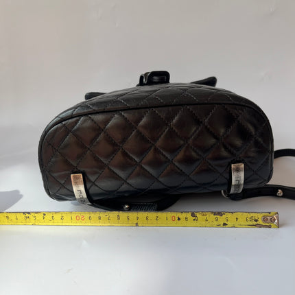Chanel Duma Quilted Mountain Backpack Lambskin Leather Black Silver Hardware, 2015-2016