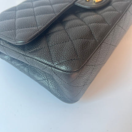 Chanel Classic Flap Medium Black Caviar Leather with 24k Gold Hardware, 2008-2009