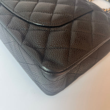 Chanel Classic Flap Medium Black Caviar Leather with 24k Gold Hardware, 2008-2009
