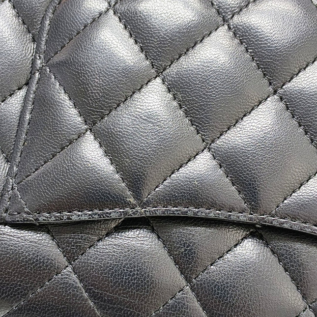 Chanel Classic Flap Mini Black Lambskin Silver Hardware