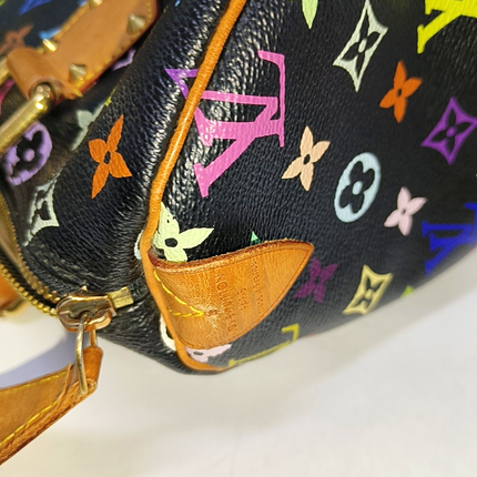 Louis Vuitton x Takashi Murakami Speedy 30 Lock Black Multicolor