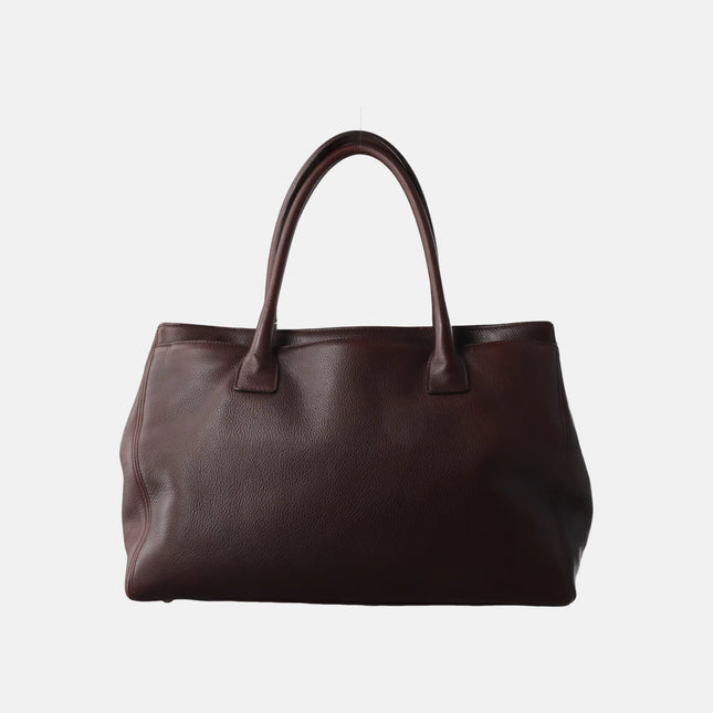 Chanel Cerf Executive 2000 Brown Caviar Leather Handbag