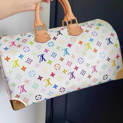 Louis Vuitton x Takashi Murakami Speedy 40 White Multicolor