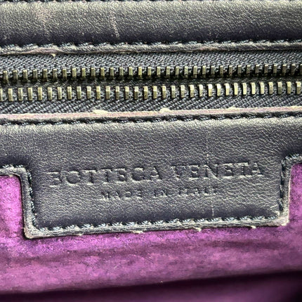 Bottega Veneta Belly Hobo Intrecciato Leather Navy Purple Inside 5077 Medium 40cm