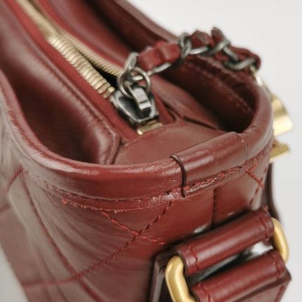 Sold Chanel Gabrielle Hobo 2018 Burgundy Leather Small Crossbody Bag