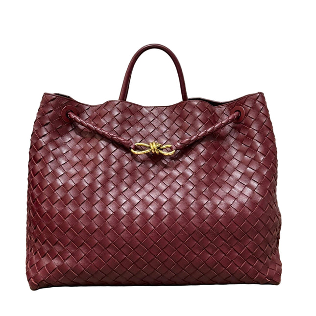 Bottega Veneta Andiamo Large Burgundy Handbag-Luxbags
