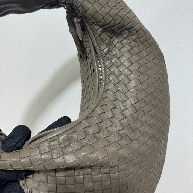 Sold Bottega Veneta Hobo Bag Lambskin leather Grey Medium 40cm