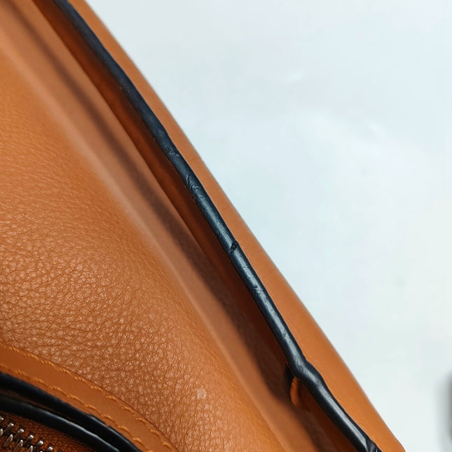 Loewe Puzzle Small Black White Brown Stripes Crossbody Bag 2019