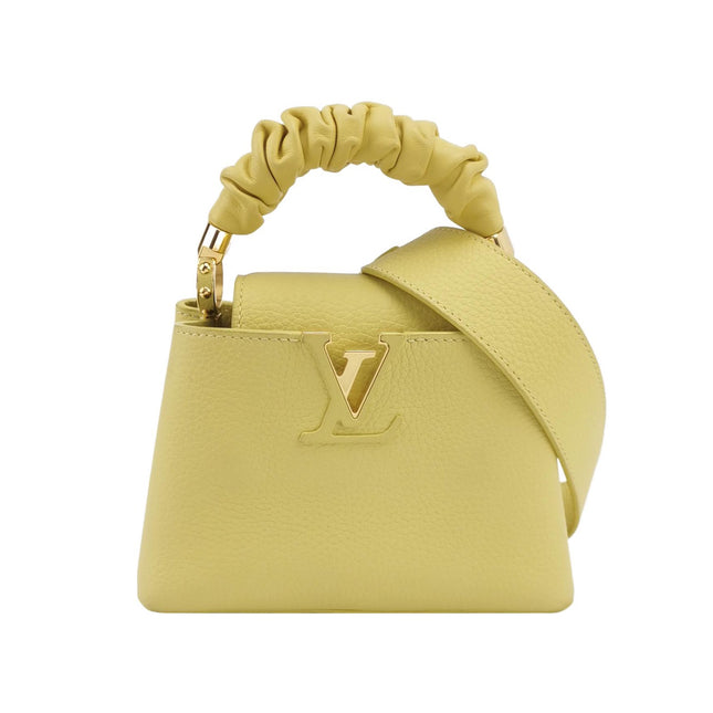 Louis Vuitton Capucines Mini Yellow Leather Crossbody Bag-Luxbags
