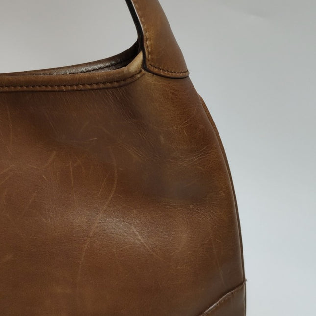 Gucci Jackie Vintage Medium Brown Leather Silver Hardware