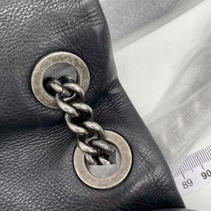 Chanel 2013 Paris-Edinburgh Large Black Flap Calfskin Leather Shoulder Bag