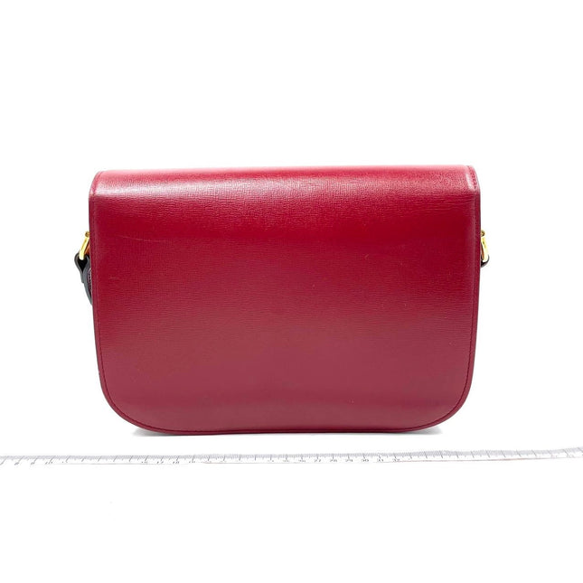 Sold Gucci 1955 Horsebit Leather Shoulder Bag Red Small