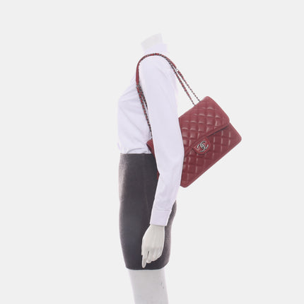Sold Chanel Classic Flap Jumbo Large Red Calfskin Leather, 2013-2014