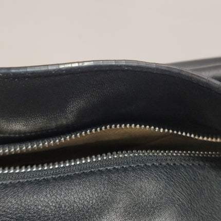 Loewe Puzzle Small Black Smooth Leather White Logo With Metal Feet 2016