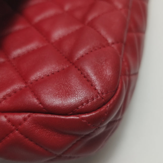 Chanel Seasonal Flap Medium Red Lambskin Leather Valentine Marine Charms